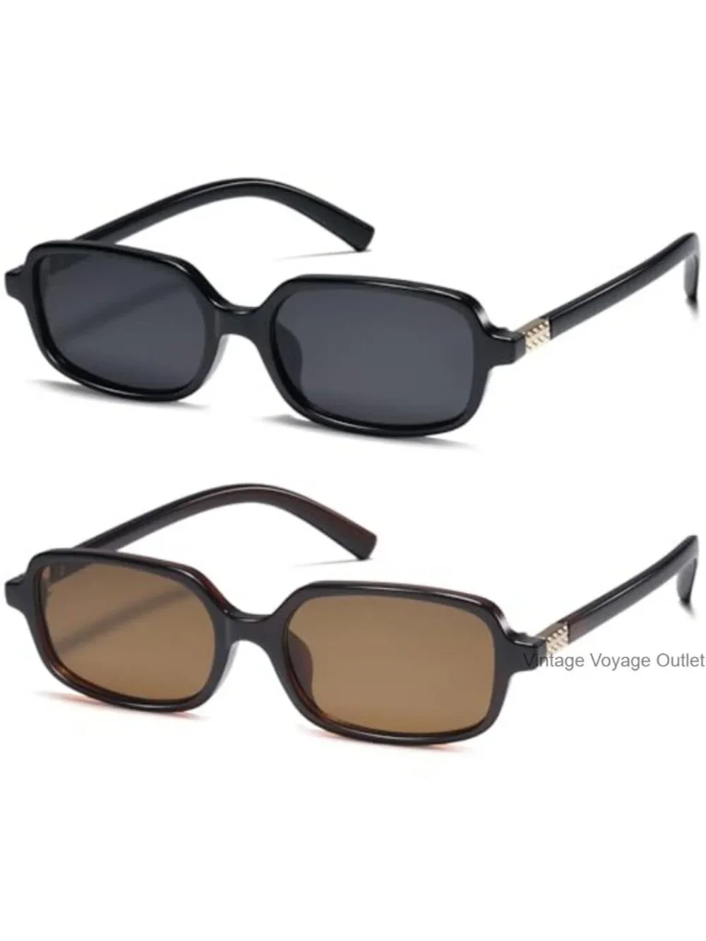Y2K Retro Small Rectangular Sunglasses Women UV400 Thin Lightweight